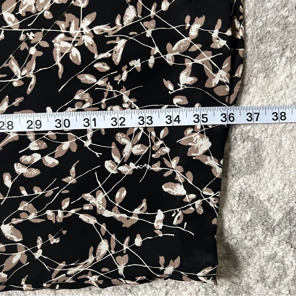 Pendleton Black Floral Vine Maxi Skirt Straight Column Prairie Cottage Boho Sz 8